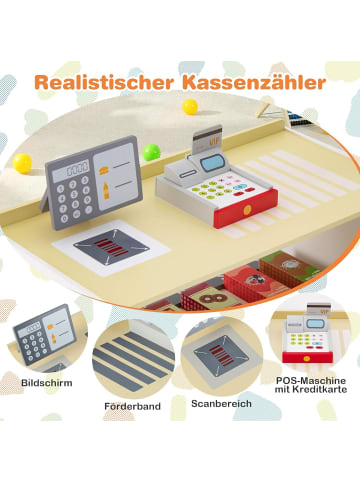 COSTWAY Kaufladen von 3-8 Jahren in Weiß