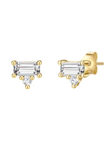 Glanzstücke München Ohrstecker Sterling Silber Zirkonia in gelbgold