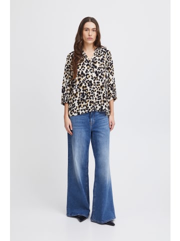 ICHI IHMARRAKECH AOP SH5 Regular fit in Tannin Leo Aop