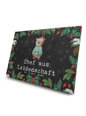 Mr. & Mrs. Panda Advents-Teekalender Chef Leidenschaft mit Spruch in Kreidetafel