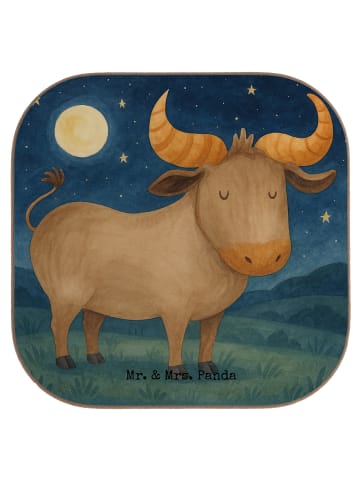 Mr. & Mrs. Panda Untersetzer für Gläser Sternzeichen Stier Desig... in Weiß