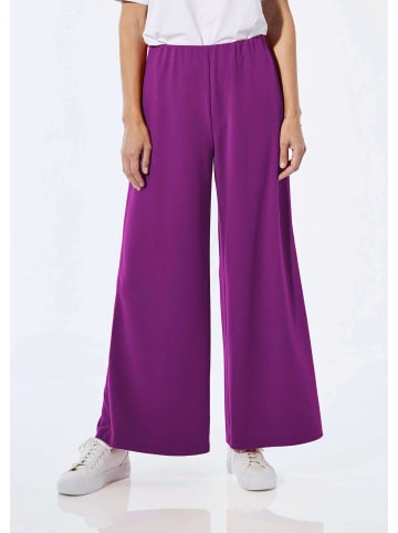 GOLDNER Kurzgröße: Hose Jersey-Hose in aubergine