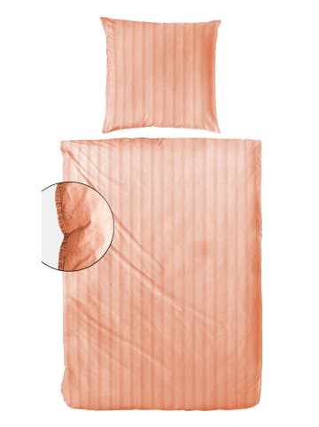 Hahn Bettwäsche Stone-Washed Style in papaya