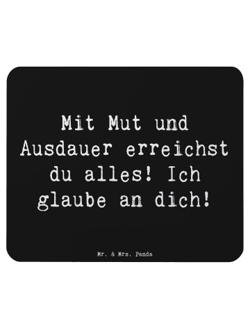 Mr. & Mrs. Panda Maus-Pad Spruch Sportliche Wettkämpfe Mut und A... in Schwarz