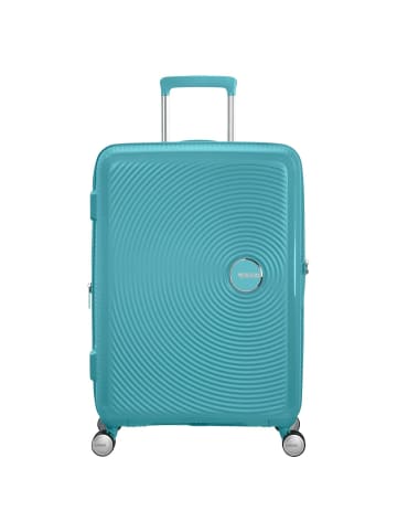 American Tourister Soundbox - 4-Rollen-Trolley 67 cm erw. (gelb) in turquoise tonic