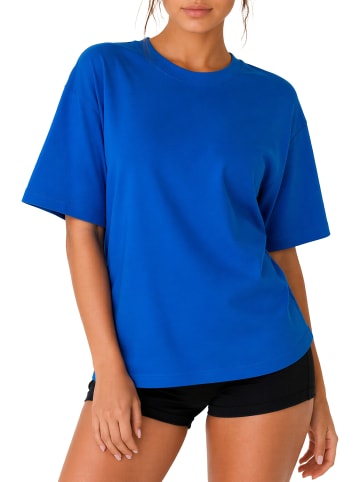 Reichstadt Damen Regular Fit T-Shirt Shoulder Drop in Navy Blue