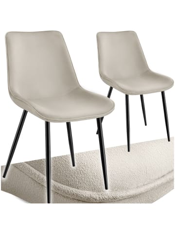 tectake Küchenstuhl gepolstert, in Samtoptik, 48 x 59 x 82,5 cm