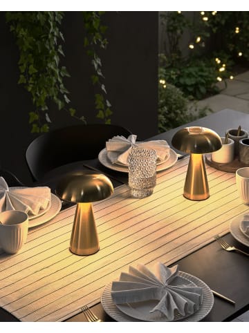 Beliani 2er-Set Tischlampe für den Außenbereich KULFO in Gold