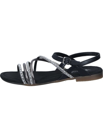 rieker Komfort-Sandalen in schwarz/altsilber/schwarz