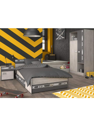 Parisot Kinderzimmer Set 3-tlg Bett 90 x 200 Kleiderschrank Nachttisch