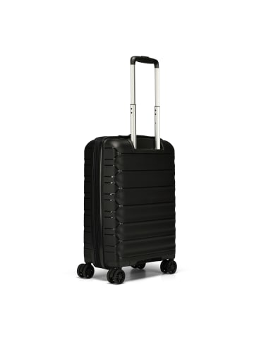 D&N Travel Line 4700 4 Rollen Kabinentrolley 55 cm mit Dehnfalte in black
