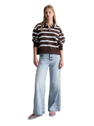 Marc O'Polo DENIM Polo-Sweatshirt relaxed in Dark Brown
