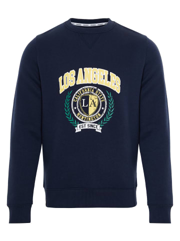 Threadbare Sweatshirt THB Fleece Crew Ocean in Navy