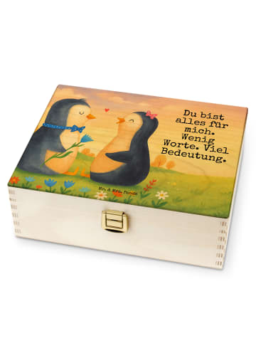Mr. & Mrs. Panda Teebox Pinguin Pärchen Design mit Spruch in Weiß