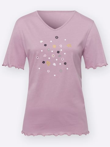 Sieh an! Capri-Schlafanzug in mauve-bedruckt