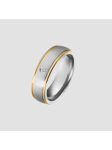 Adeliás Damen Ring aus Edelstahl mit Strass Steinchen in silber