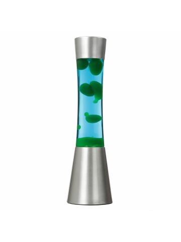 Licht-Erlebnisse Lavalampe EEK G Ø 11 x (H)39.5 cm in Silber Blau Grün