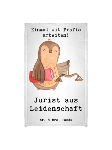 Mr. & Mrs. Panda Gästehandtücher Jurist Leidenschaft mit Spruch in Weiß