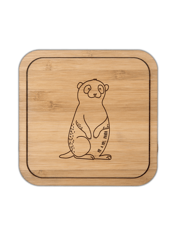 Mr. & Mrs. Panda Glasuntersetzer Erdmännchen ohne Spruch in Transparent