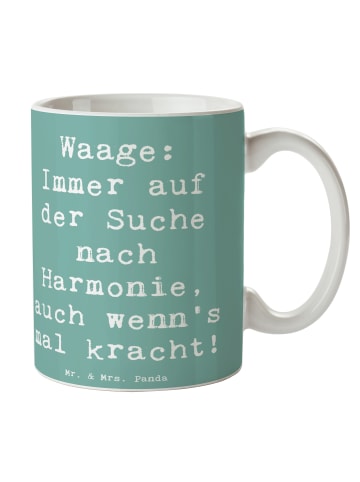 Mr. & Mrs. Panda haferl Spruch Waagen Harmonie mit Spruch in Meeresbrise
