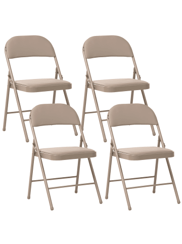 Beliani 4er-Set Konferenzstuhl SHASTA in Beige