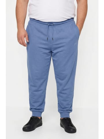 Men Plus Lange Sweathose in denimblau