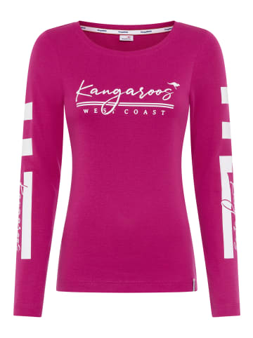 Kangaroos Langarmshirt in fuchsia