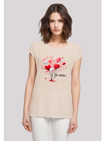 F4NT4STIC Extended Shoulder T-Shirt Herzbaum Be Mine! in Whitesand