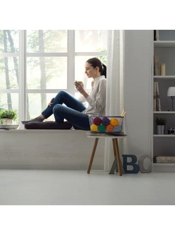 relaxdays Drahtkorb in Schwarz - (B)37 x (H)16,5 x (T)22,5 cm