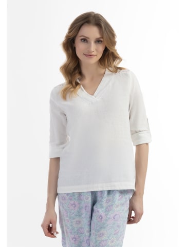 Usha Damen Blusenshirt Mit Spitze in Weiss