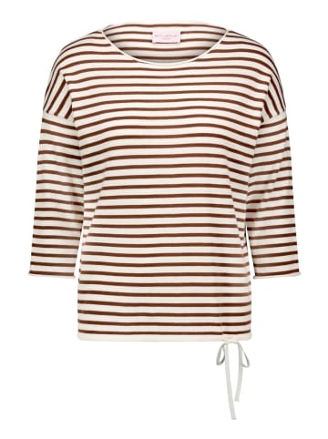 Betty Barclay Strickpullover mit U-Boot-Ausschnitt in Patch Cream/Brown