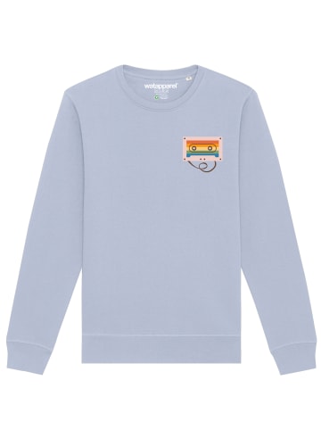 wat? Apparel Sweatshirt Rainbow Cassette in Serene Blue