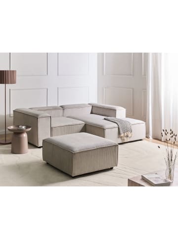 Beliani 3-tlg Modulsofa ARDAL in Beige/Schwarz linksseitig