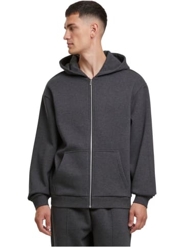 Urban Classics Sweatshirt FLUFFY ZIP in Grau