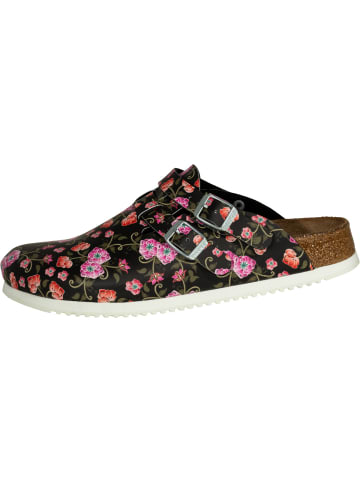 Birkenstock Pantoletten Kay SL Blooming Roses in schwarz