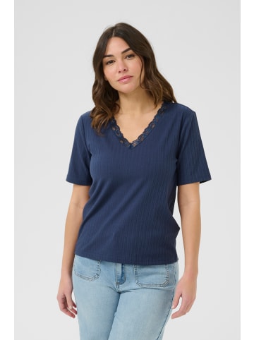 Kaffe Kurzarm-Bluse KAsamantha Regular fit in Midnight Marine CC