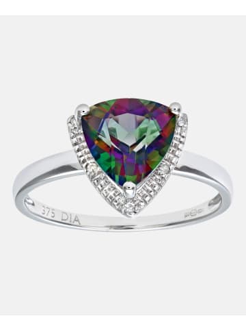 Diamant L'éternel Ring aus 375 Weißgold mit Diamant mit Topas