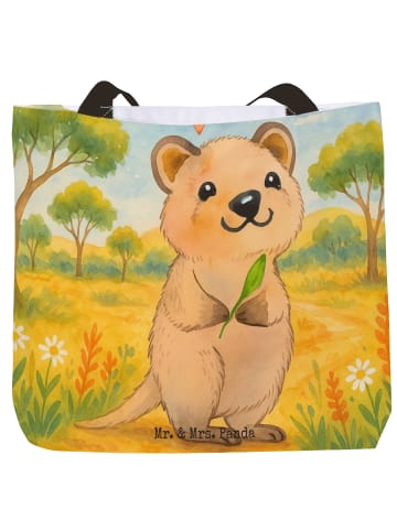Mr. & Mrs. Panda Strandtasche Quokka Happy Design ohne Spruch in Weiß