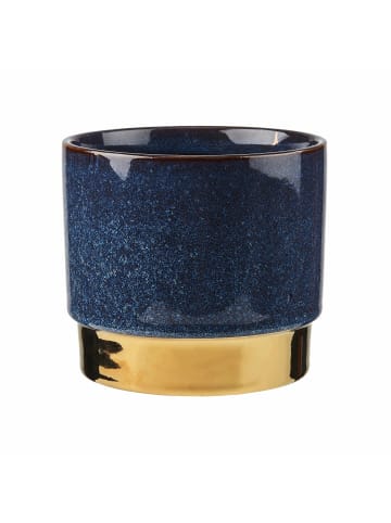 Butlers Blumentopf Ø 15 cm GOLDEN TOUCH in Blau-Gold