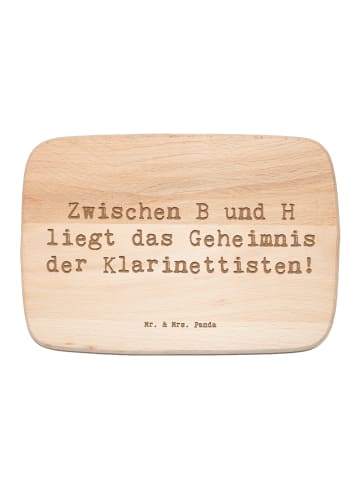 Mr. & Mrs. Panda Holz Schneidbrett Spruch Klarinette Geheimnis m... in Transparent