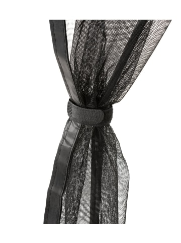 HOBERG Moskitonetz Tür 80x210cm schwarz mit Magnetvers. für Tür Schwarz