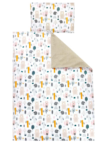 TupTam Kinder Bettwäsche 2-Teilig in beige/weiß