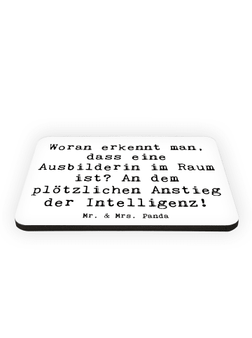 Mr. & Mrs. Panda Magnet Spruch Ausbilderin Intelligenz mit Spruch in Weiß