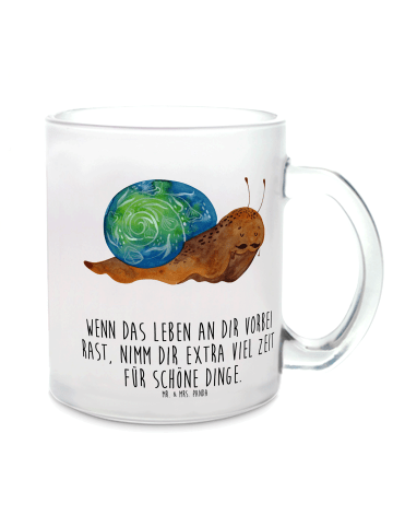 Mr. & Mrs. Panda Trinkbecher Schnecke Sir mit Spruch in Transparent