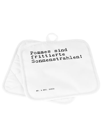 Mr. & Mrs. Panda Topflappen Pommes sind frittierte Sonnenstrahle... in Weiß
