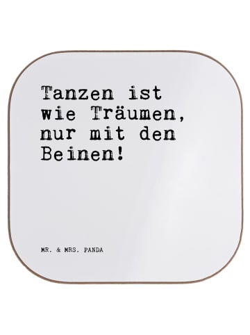 Mr. & Mrs. Panda Untersetzer für Gläser Tanzen ist wie Träumen,.... in Weiß