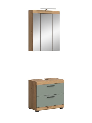 ebuy24 Badmöbelset Scout Staubgrün 60 x 34 cm