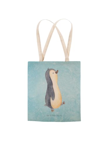 Mr. & Mrs. Panda Tasche Pinguin mHerzieren ohne Spruch in Eisblau