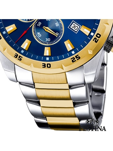 Festina Analog-Armbanduhr Festina Chronograph Sport silber, gold groß (ca. 45mm)