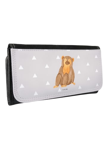 Mr. & Mrs. Panda Portemonnaie für Damen Affe ohne Spruch in Grau Pastell